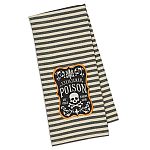 Poison Embroidered Dishtowel Set of 2 w/ FREE Skull Cookie Cutter